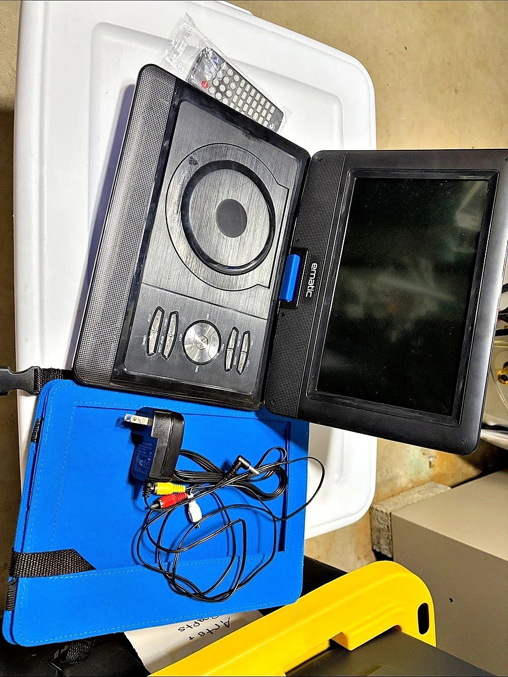 Ematic Black & Blue DVD player